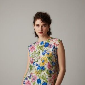 Royal Silk Vintage 100% Silk Floral Sleeveless Blouse M